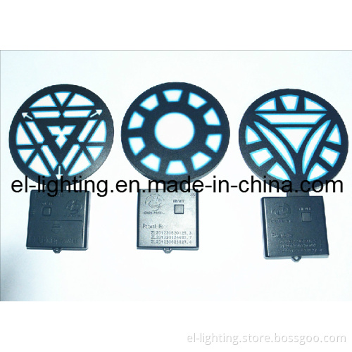 Three Different EL Iron Man Wireless Panels for T-Shirt